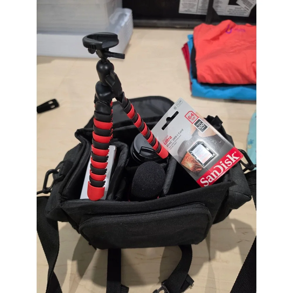 Canon EF 75-300mm f/4-5.6 III Lens Bundle with Mic Tripod 64GB SD & Vivitar Bag